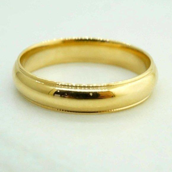 14k Estate Yellow Gold Wedding Band Ring Size 12 Vintage Unisex Jewelry 5.80g